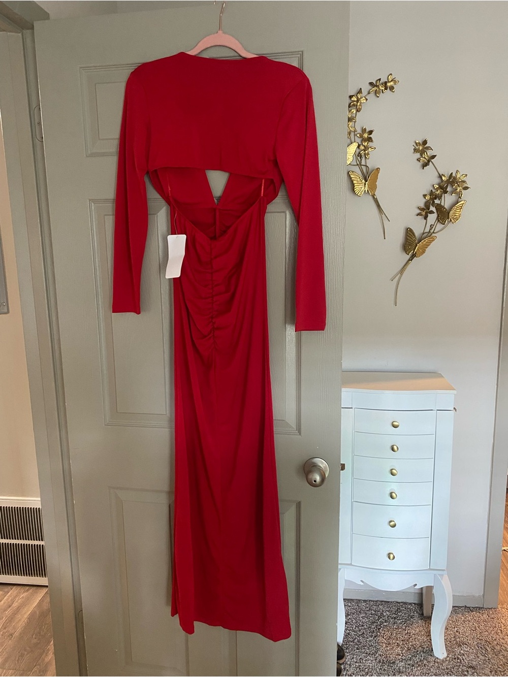 kikiriki Red Split-Front Maxi Dress - Picture 4 of 8